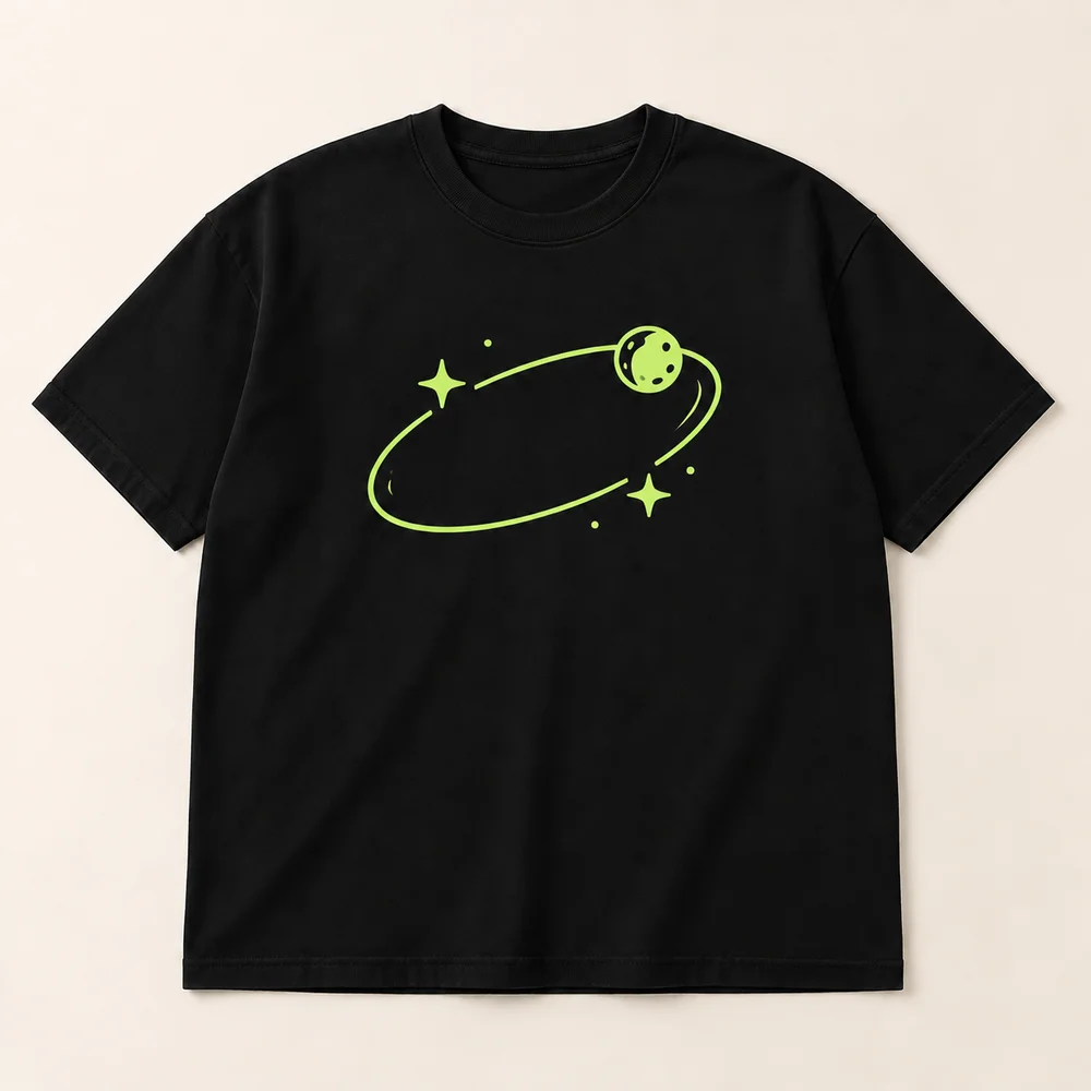 ภาพจำลองเสื้อ BC03 ลายนอกวงโคจร สีดำ / เขียว